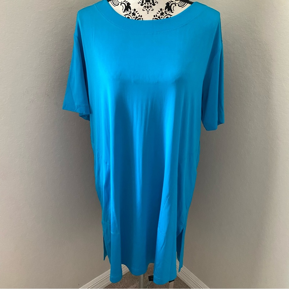 Moschino Mare Designer Dress Size S Turquoise Blu Made in Italy